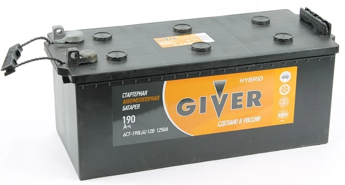 Аккумулятор GIVER 6СТ-190 рос.болт, 1250 А AKB4133
