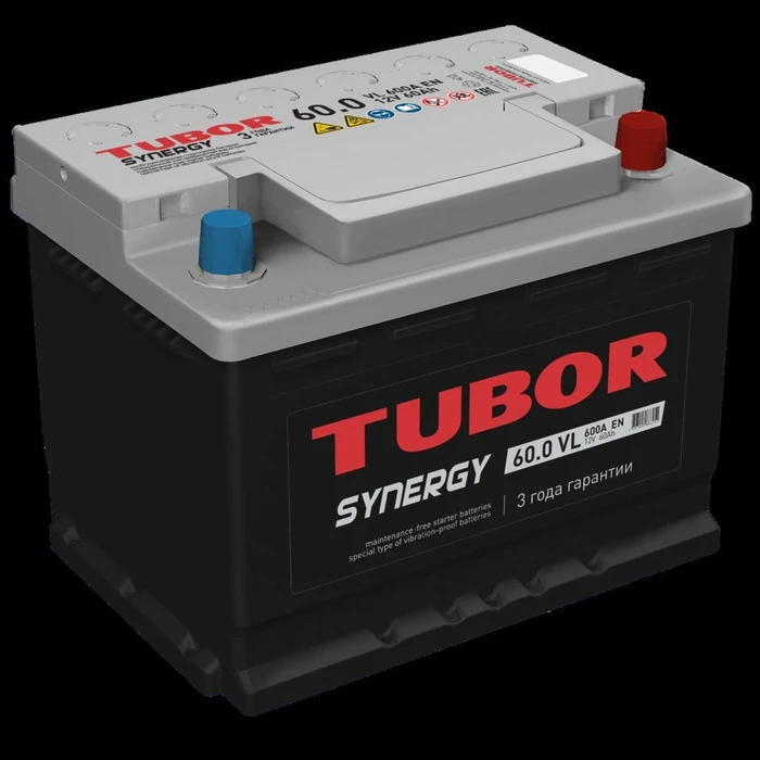 Аккумулятор TUBOR SYNERGY 6СТ-60.0 низкий Ford, 600 А AKB4380