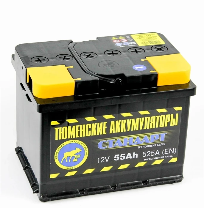 Аккумулятор Тюмень STANDARD 6СТ-62.1 580 А AKB3012