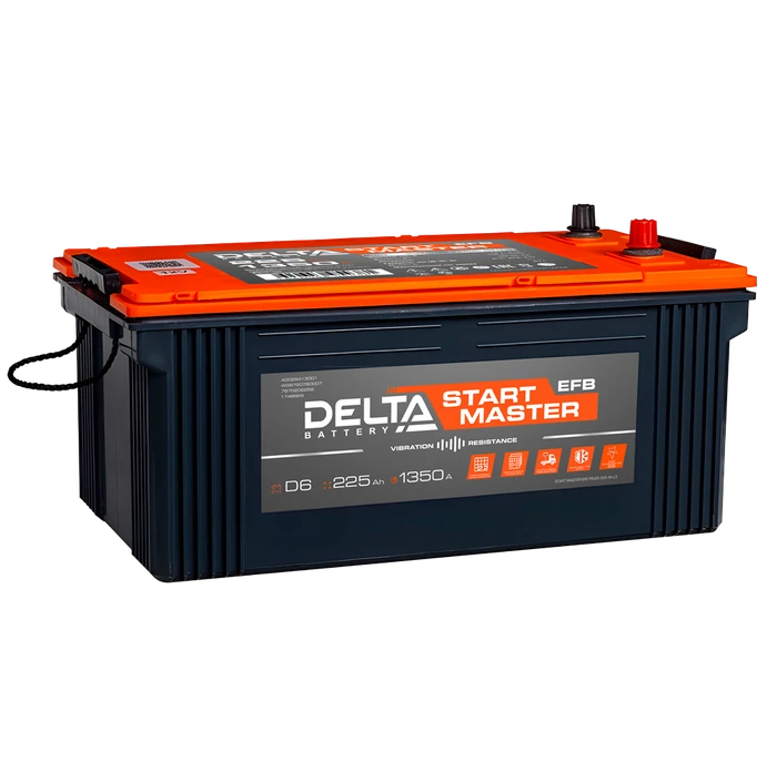 Аккумулятор DELTA START MASTER EFB TRUCK 6СТ-225 евро.конус, 1350 А AKB4077