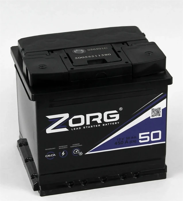 Аккумулятор ZORG 6СТ-50.0, 450 А AKB6051