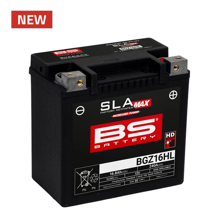 Мотоаккумулятор BS Battery SLA/MAX 16 А·ч 240 А BGZ16HL Harley-Davidson AKB3809