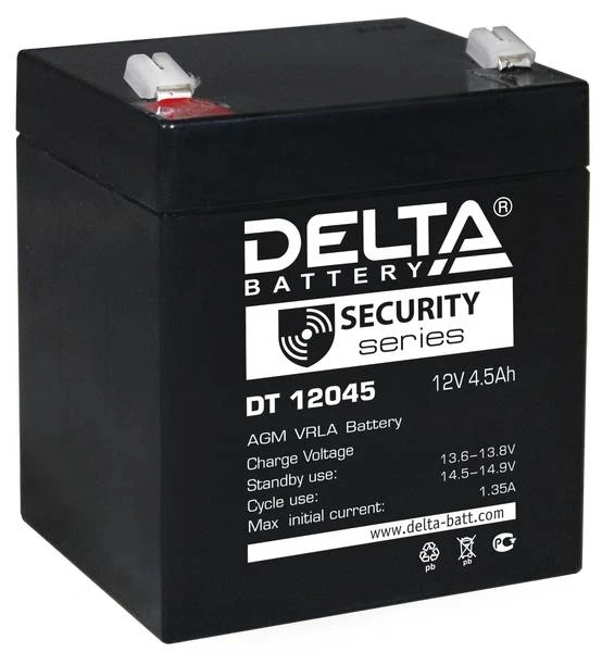 Аккумулятор DELTA DT 12045, 4,5 А·ч, 12 В AKB3681
