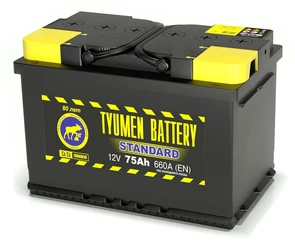 Аккумулятор Тюмень STANDARD 6СТ-75.1, 660 А AKB3016