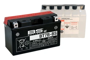 Мотоаккумулятор BS Battery AGM, 12В, 6 А·ч 85 А (YT7B-BS) BT7B-BS с эл.. AKB3807