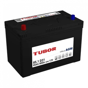 Аккумулятор TUBOR AGM 6СТ-85.1 VRLA D31, 800 А AKB6250
