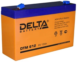 Аккумулятор DELTA DTM 612, 12 А·ч, 6 В AKB3630
